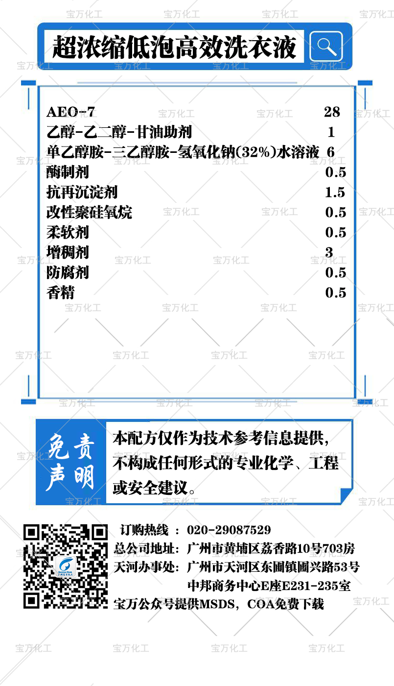 超濃縮低泡高效洗衣液