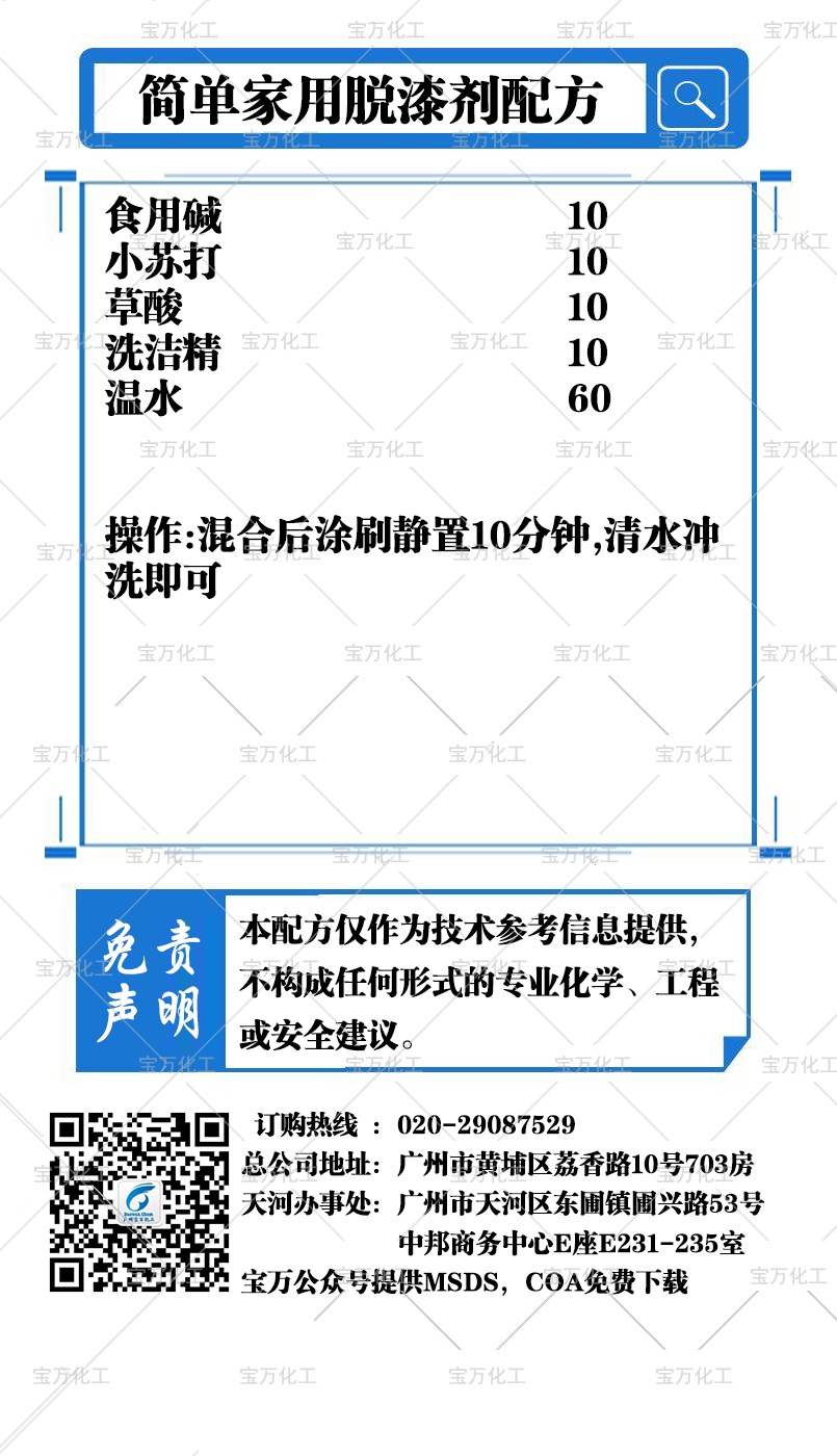 簡單家用脫漆劑配方